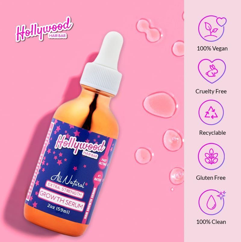 Hollywood Hair Bar Growth Serum 2Oz